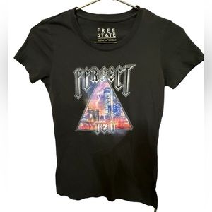 Free State Perfect Ten 10 Black Women’s S T-Shirt Surf Skate